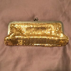 EUC Gold Metallic Clutch